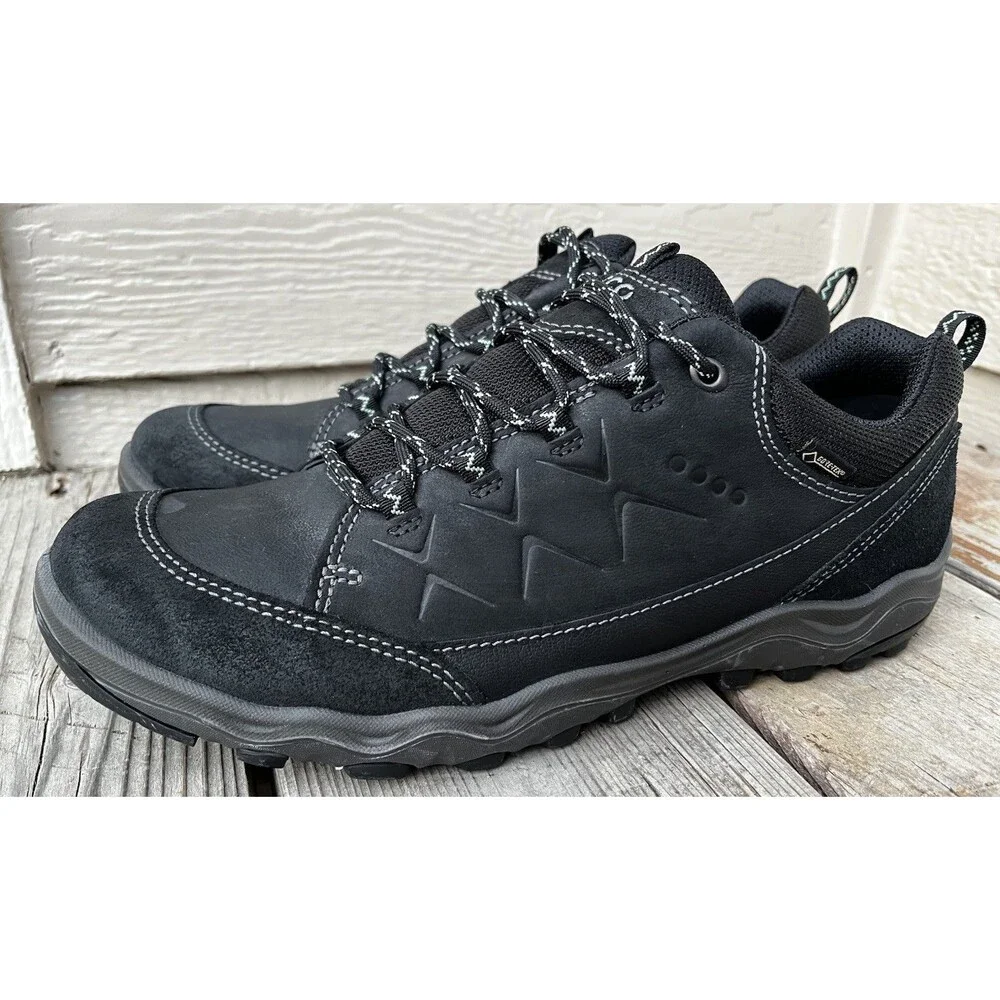 ECCO Ulterra Gore-Tex Low Men's 42 US 8-8.5 Outdoor Hiking Shoes - Black Leather